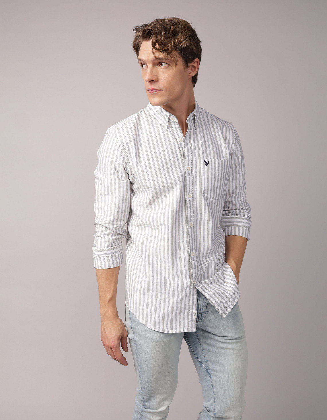 Camisa de Oxford Slim Fit Everyday Ae