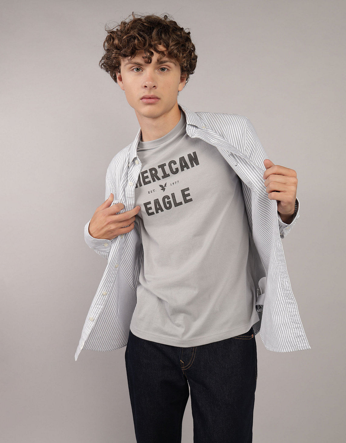 Camisa de Oxford Slim Fit Everyday Ae