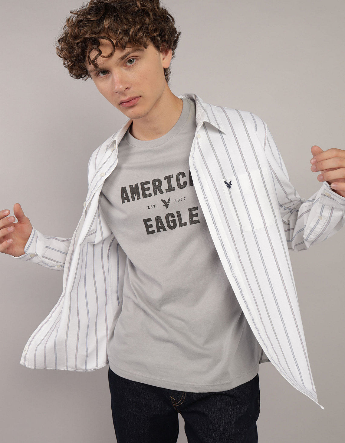 Camisa de Oxford Slim Fit Everyday Ae