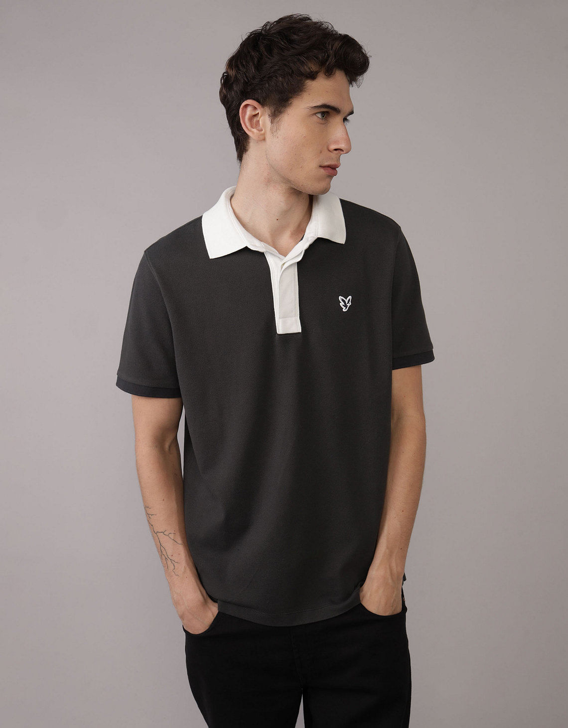 Camiseta Tipo Polo Slim Fit Ae