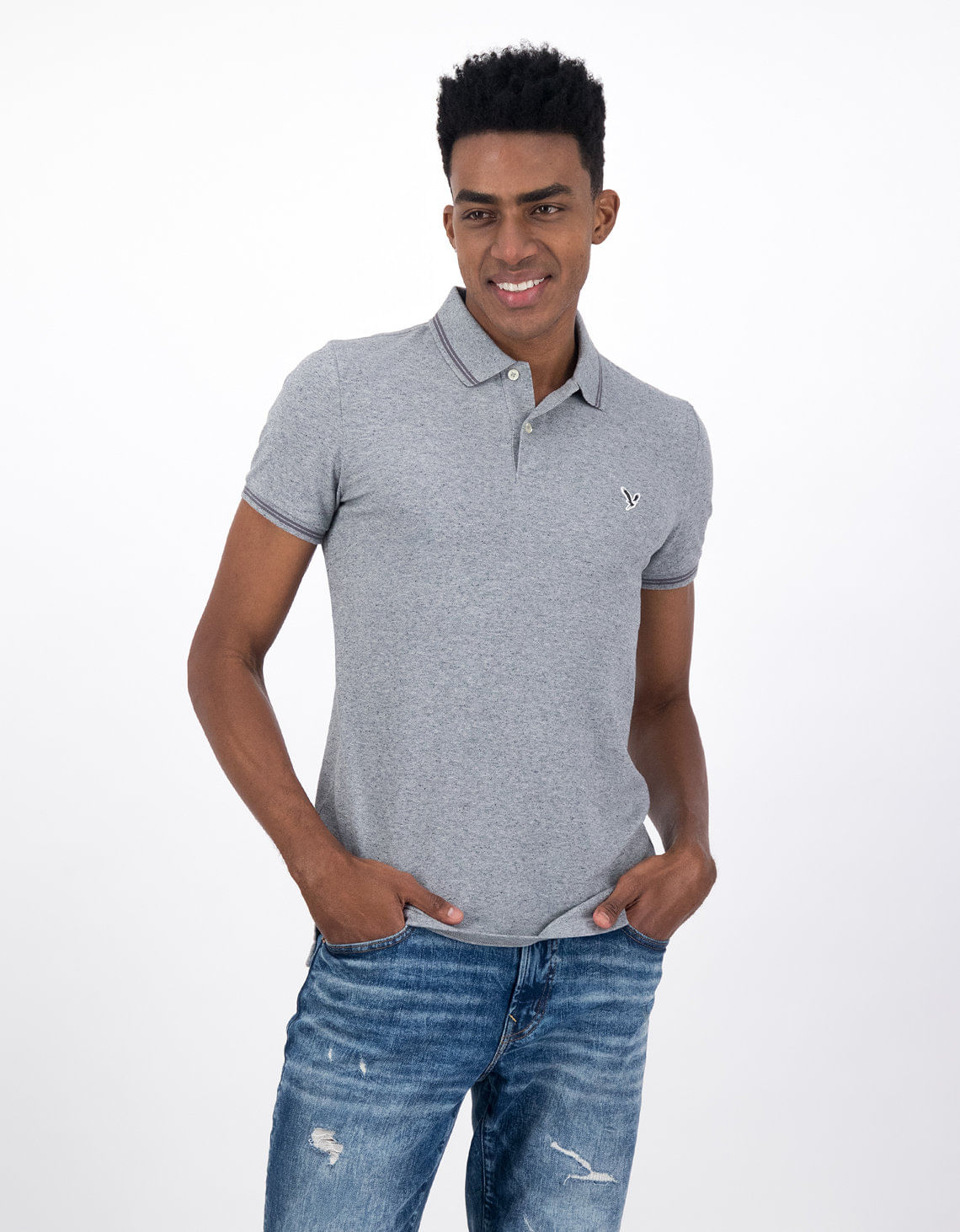 Camiseta Tipo Polo Slim Fit Ae