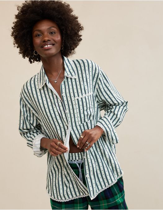 Camisa de Pijama de rayas By Aerie