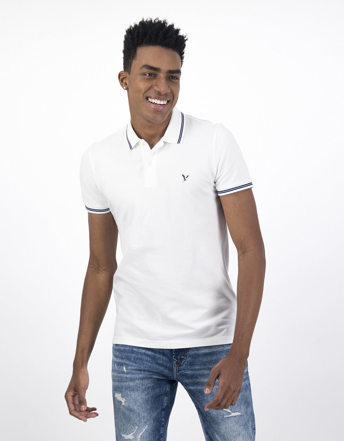 Camiseta Polo de Pique Slim Fit Ae