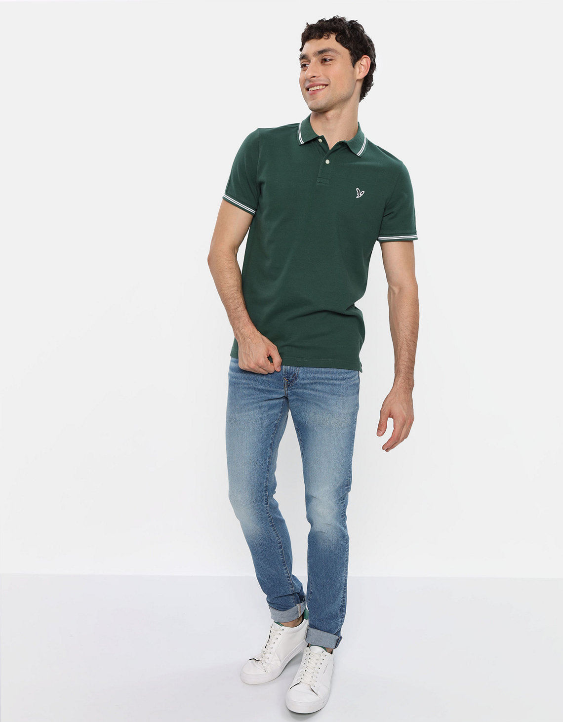 Camiseta Polo de Pique Slim Fit Ae
