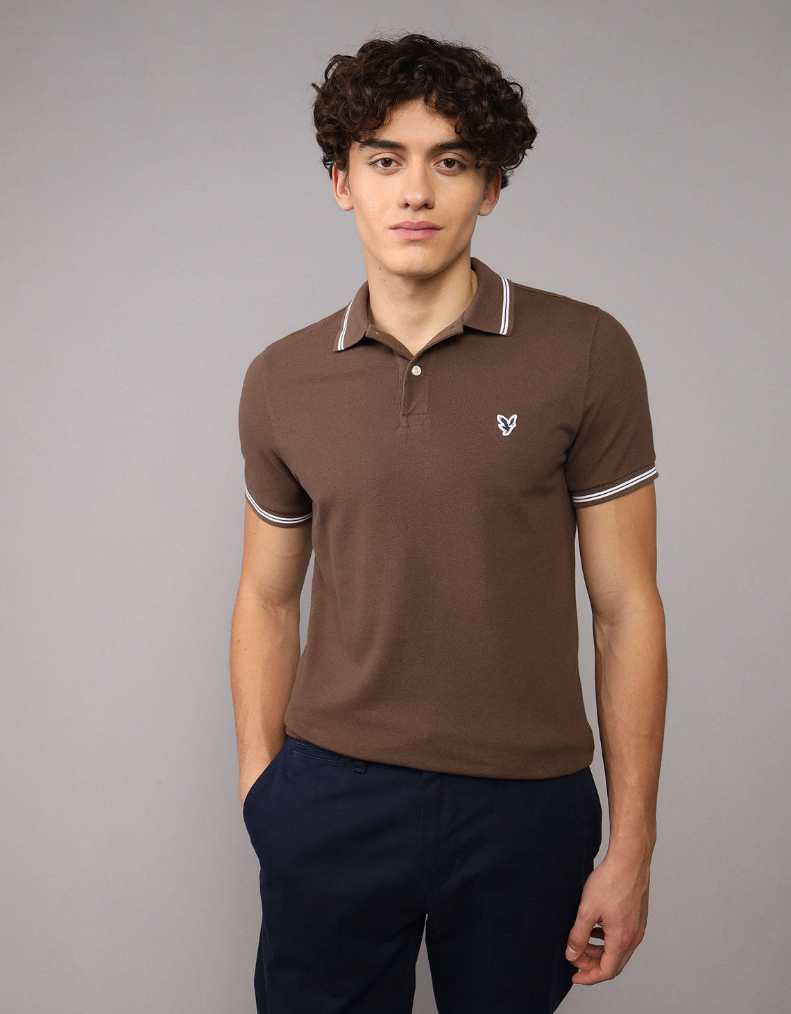 Camiseta Polo de Pique Slim Fit Ae