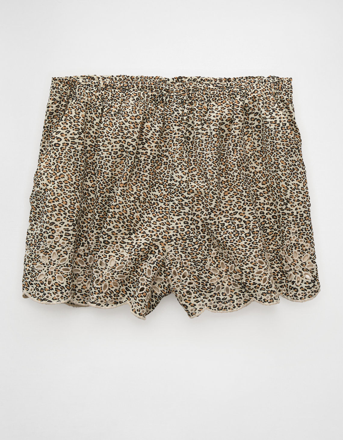Short de leopardo de cintura alta