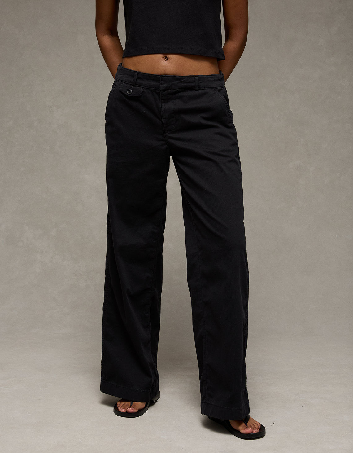 Pantalón Chino Wide-Leg de Tiro Bajo Ae