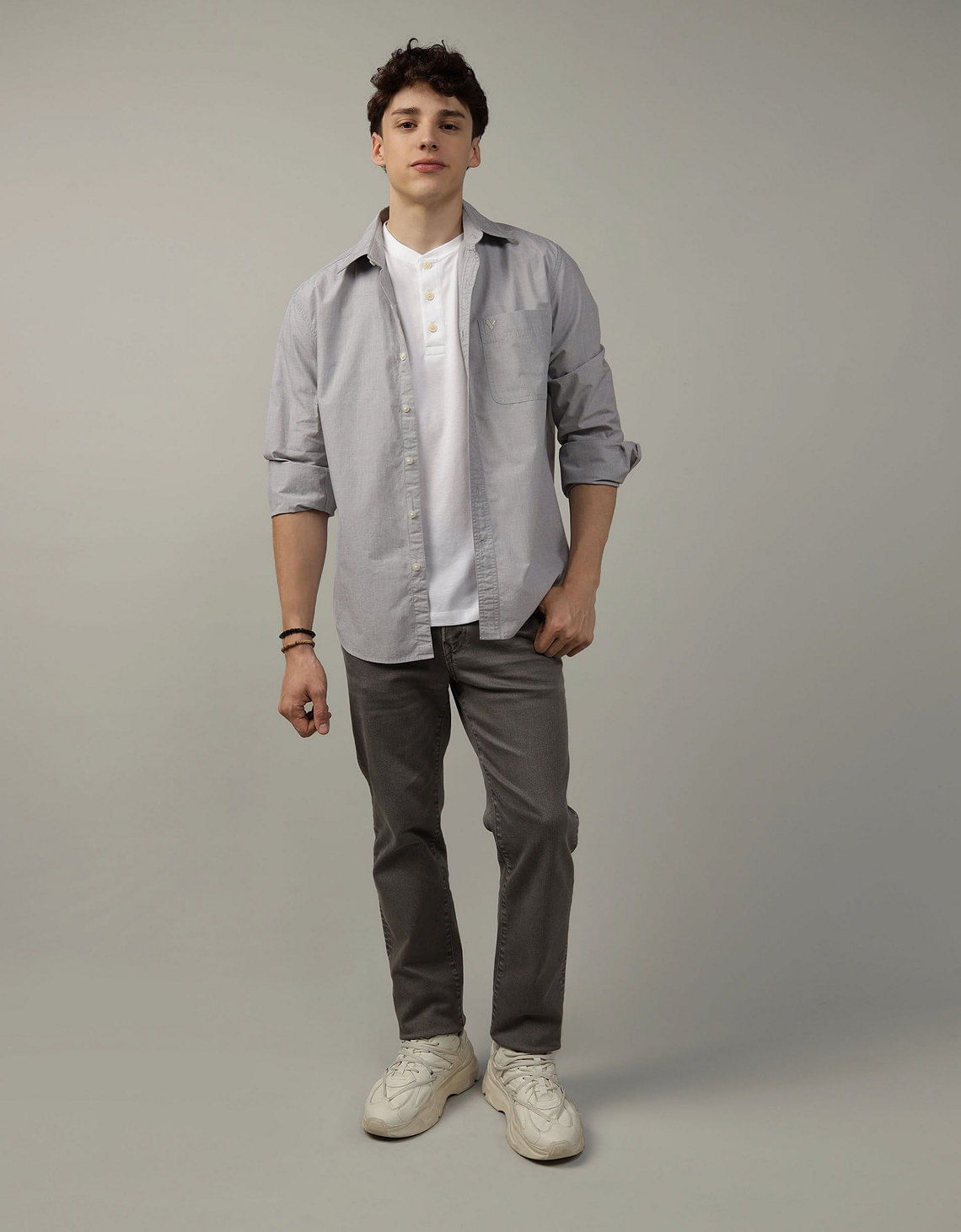 Camisa de botones Ae en Popelina