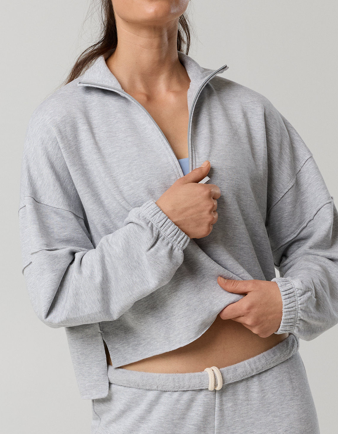 Buzo OFFLINE con cremallera de un cuarto y costuras by Aerie.