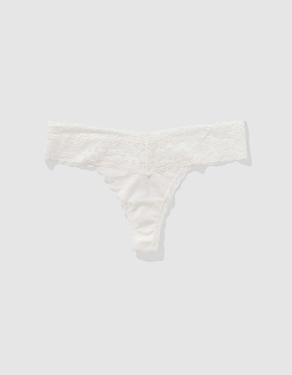 Thong Superchill de encaje en Algodón By Aerie