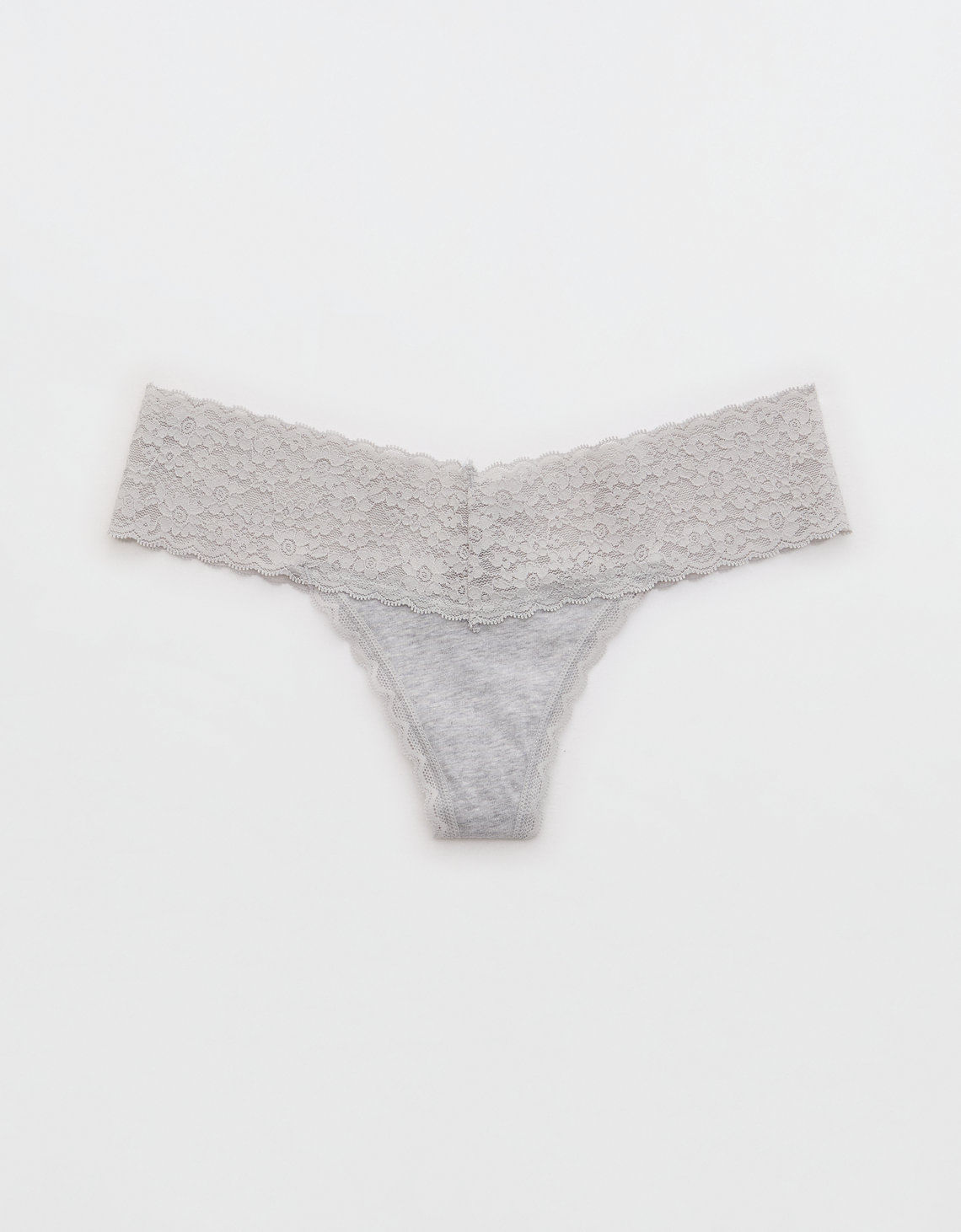 Thong Superchill de encaje en Algodón By Aerie