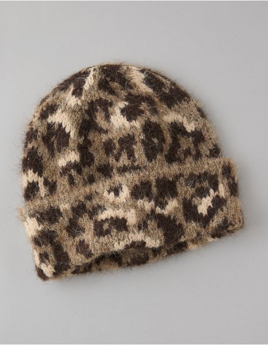 Gorro con estampado de leopardo