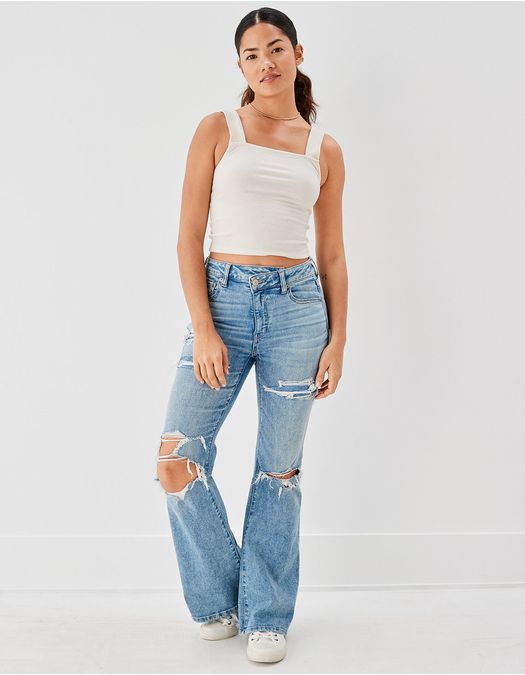 Jean Flare AE Ne(x)t Level de tiro alto acampanados