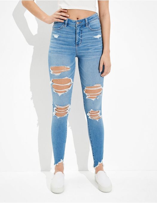 Jegging AE Dream con rotos de tiro alto