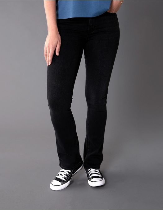 Jean Skinny Kick de Tiro Alto para Mujer