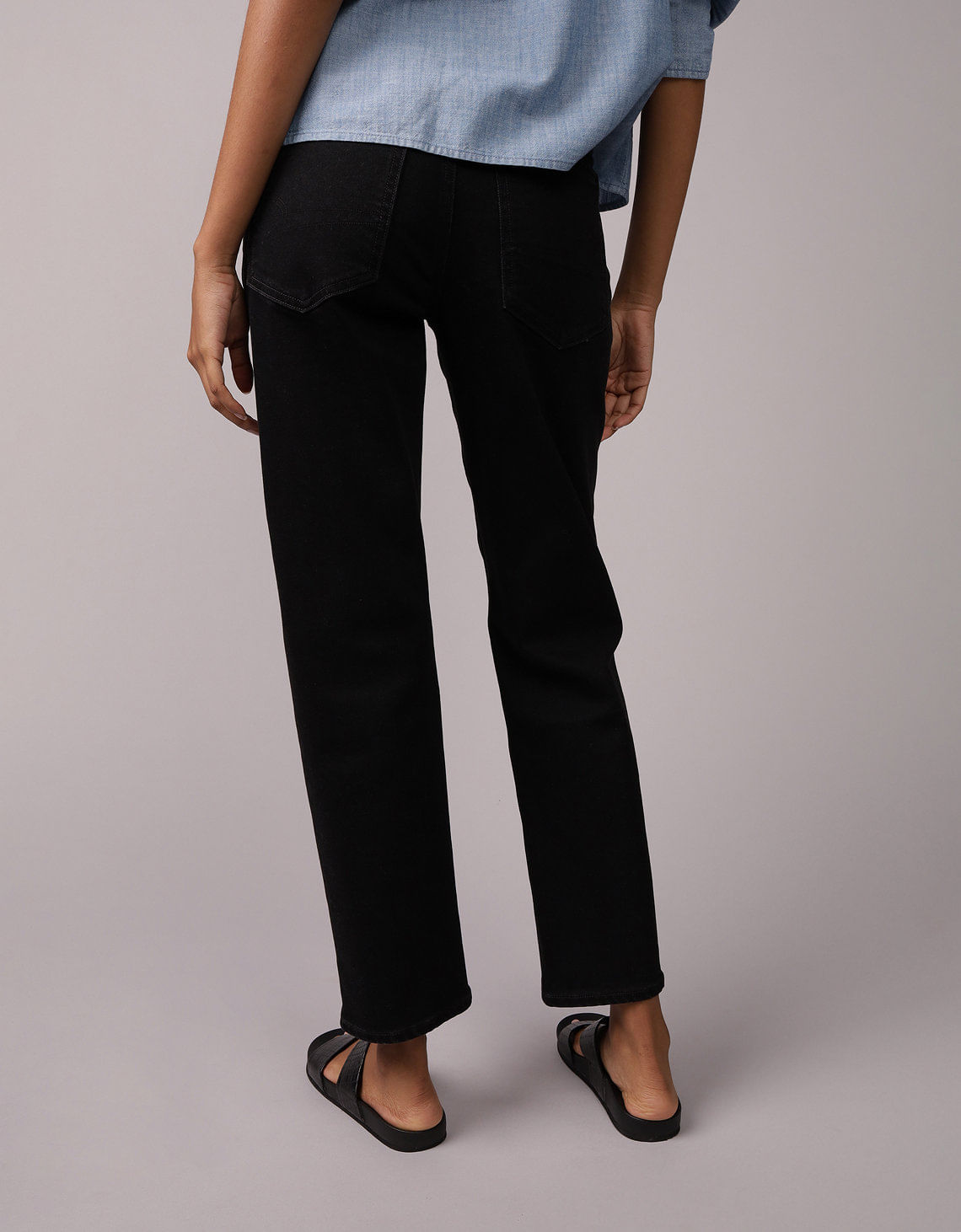 Jean Straight Ankle de Tiro Alto Ae