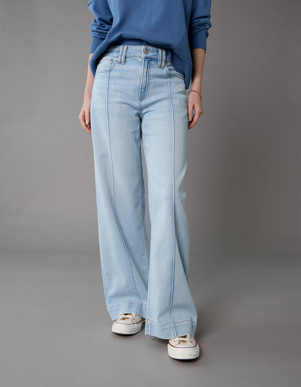 Jean Baggy Wide-Leg de Tiro Alto Ae