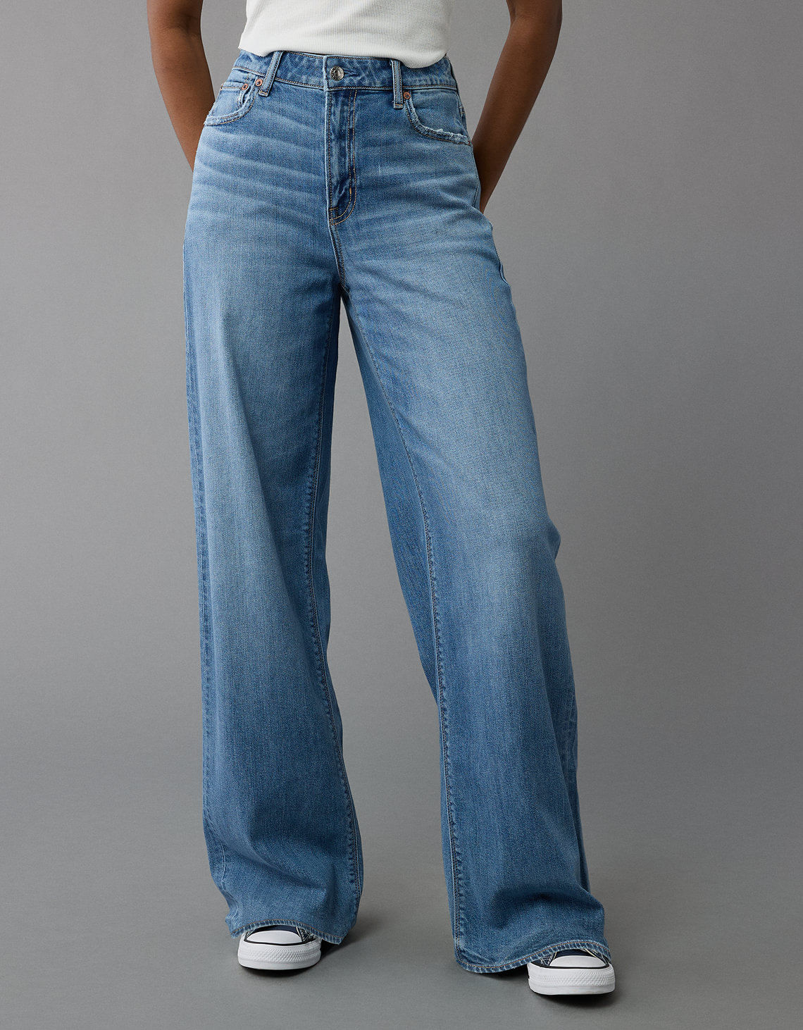 Jean Baggy Wide Leg de Tiro Alto Ae