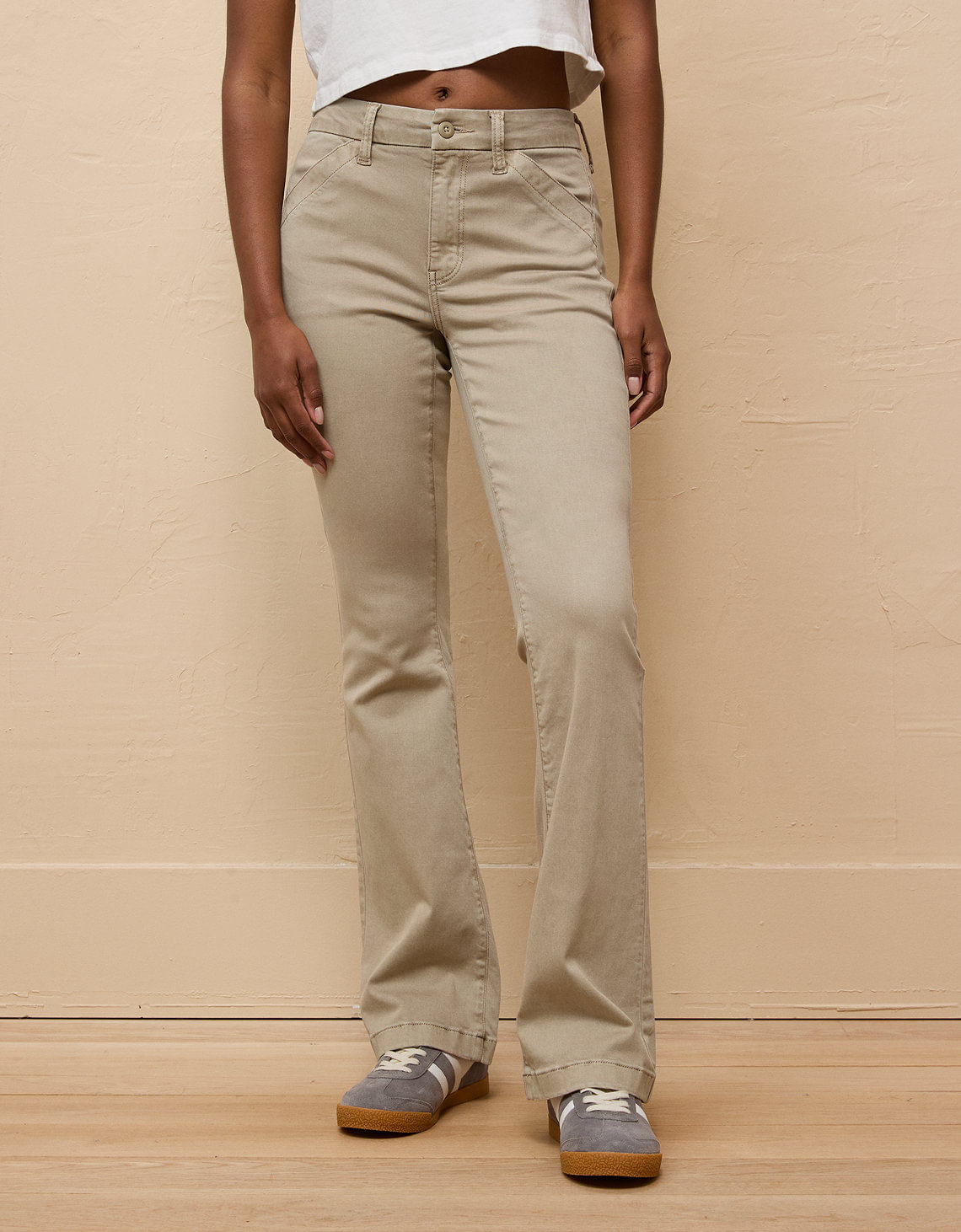 Pantalón Kick Boot de Tiro Alto semi acampanada para Mujer