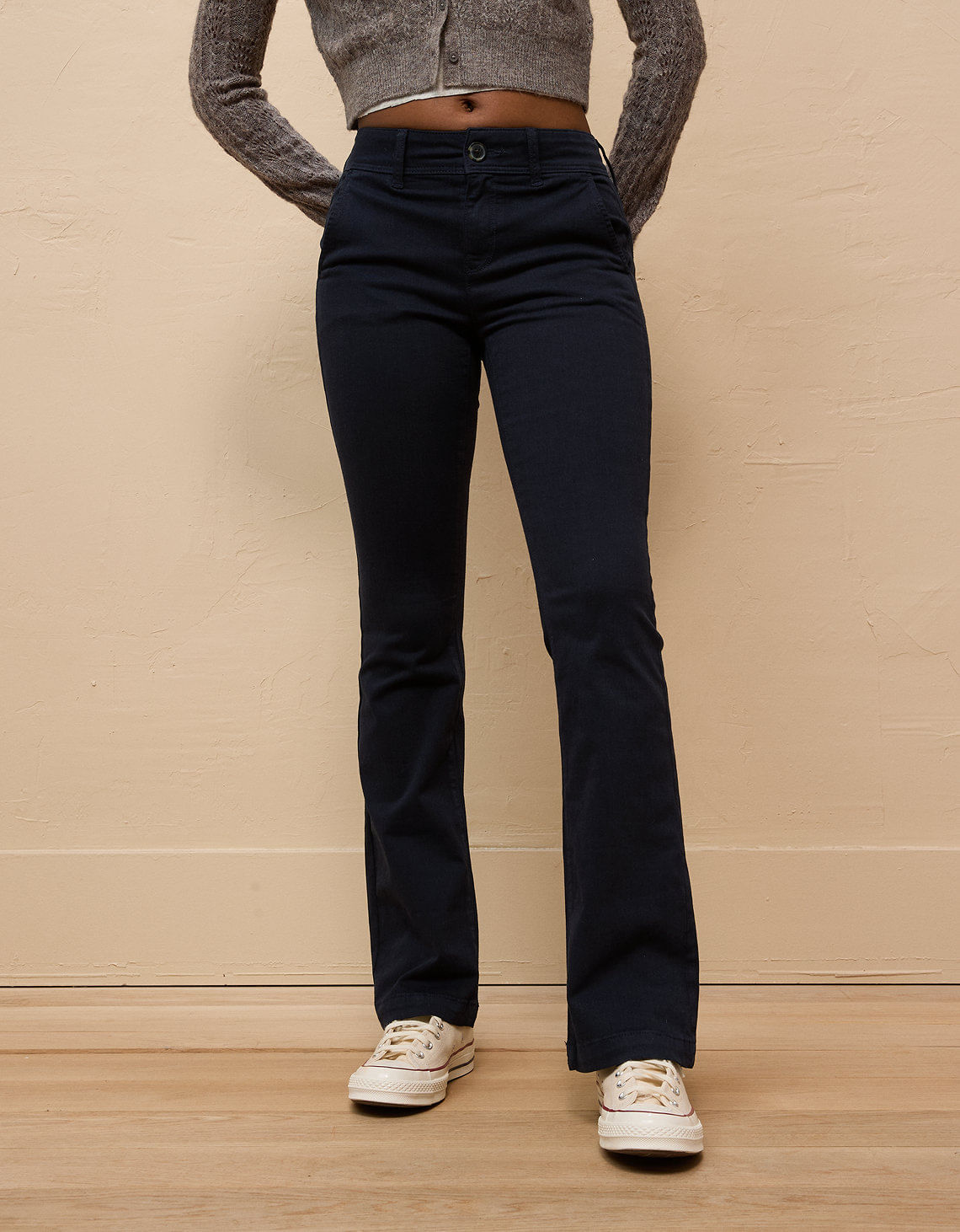 Pantalón Kick Boot de Tiro Alto semi acampanada para Mujer
