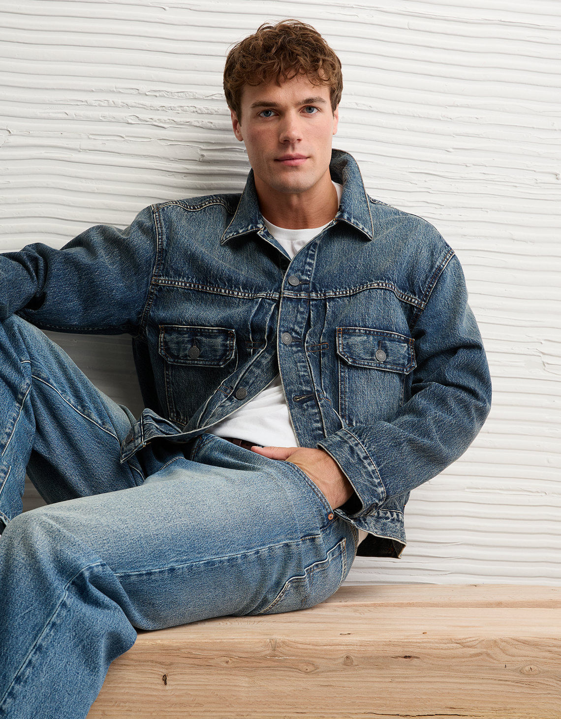 Chaqueta en Denim Trucker Boxy Ae