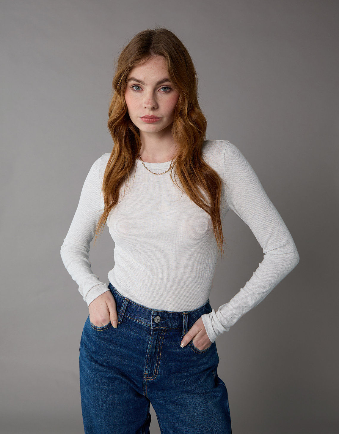 Camiseta de Manga Larga Tipo Henley Ae