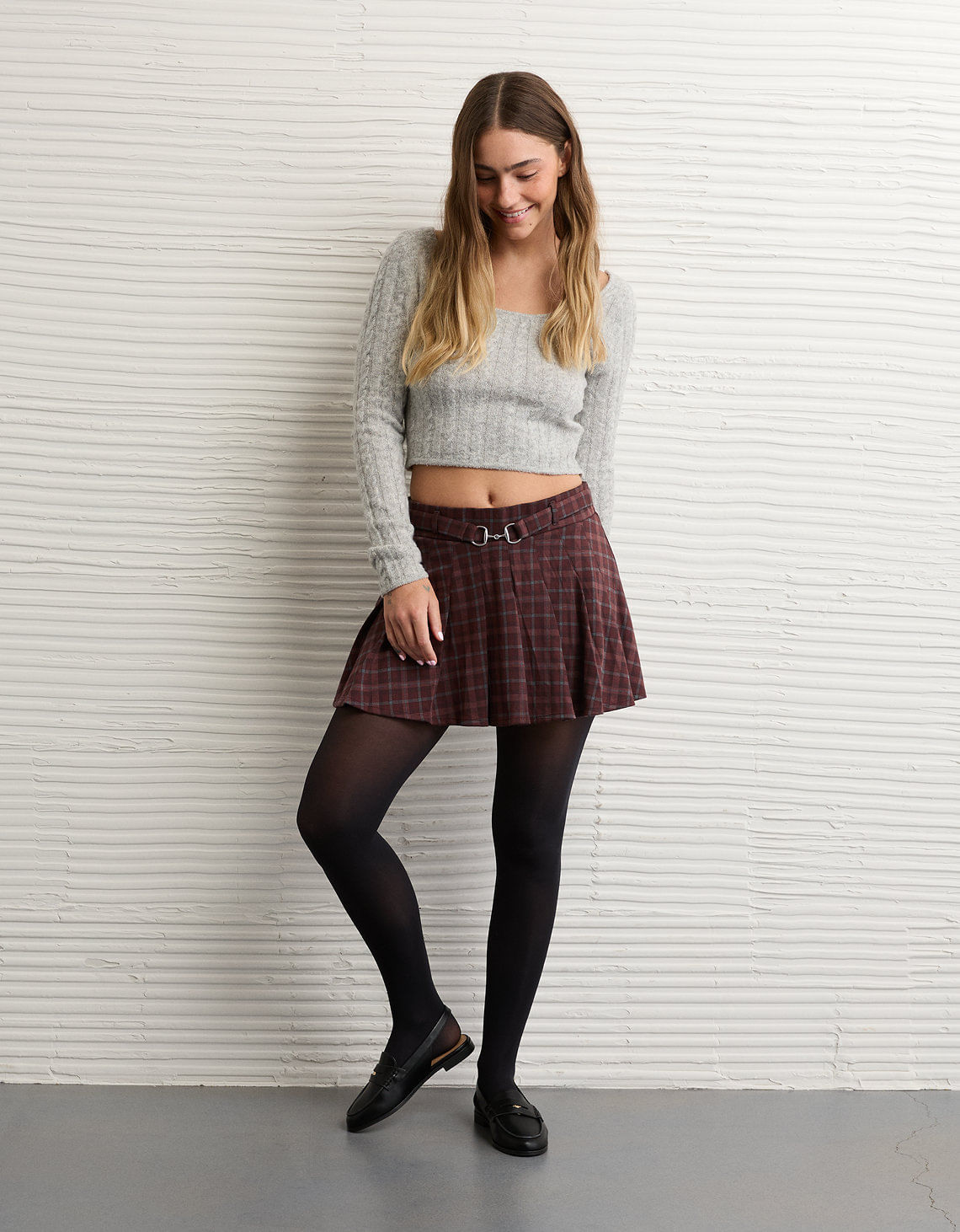 Falda-pantalón de punto con cinturón de tiro medio de Ae