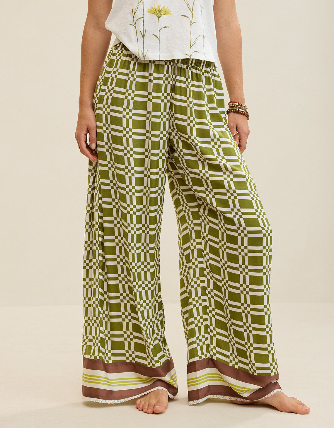 Pantalón de pijama en satin By Aerie