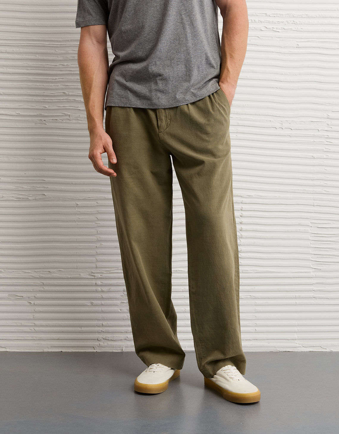 Pantalón de vestir plisado suelto Ae