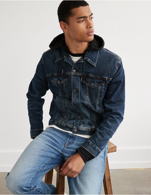 Chaqueta AE en denim de lavado oscuro