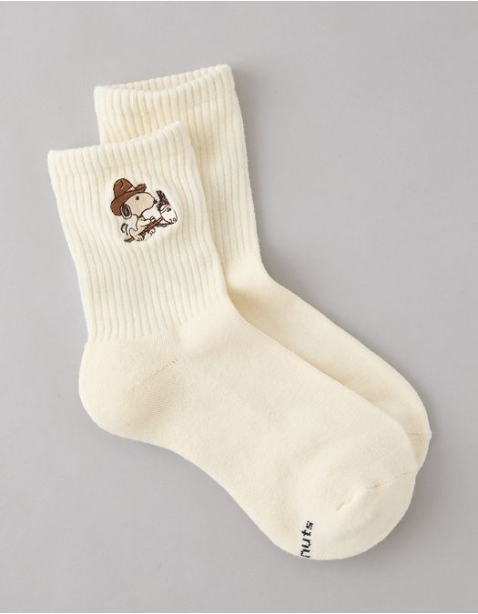 Calcetines cortos con estampado de Snoopy.