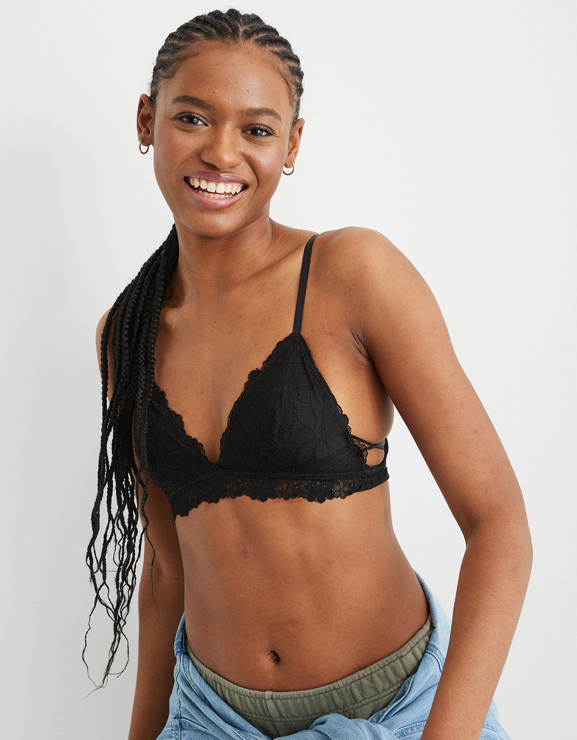 Bralette triangular de encaje Aerie Rebel