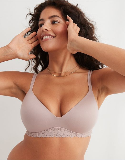 Bra Aerie Real Sunnie Push up Blossom Lace Trim sin varillas