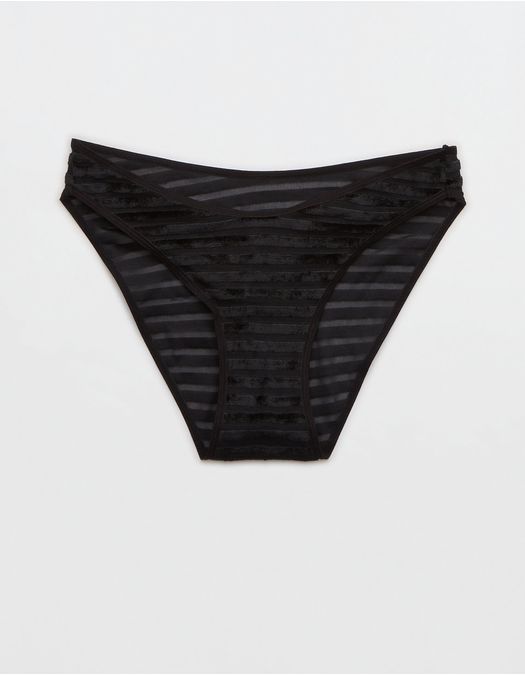 Ropa interior de bikini Aerie de rayas de terciopelo.