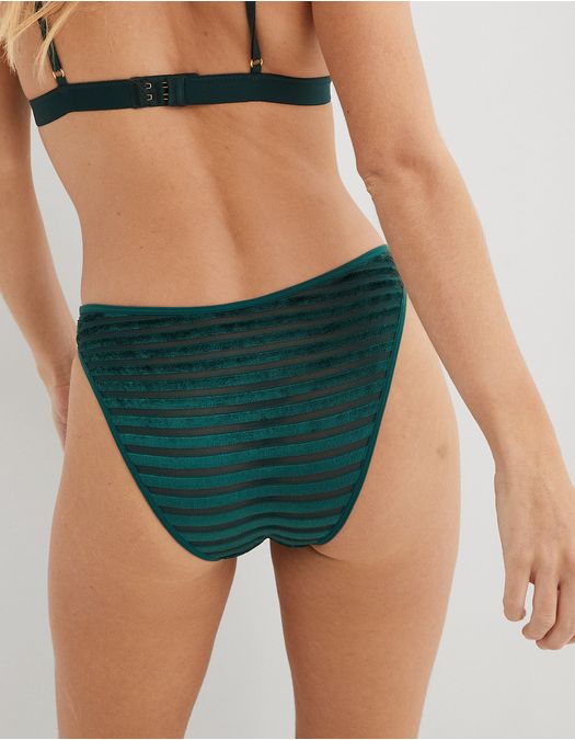 Ropa interior de bikini Aerie de rayas de terciopelo.