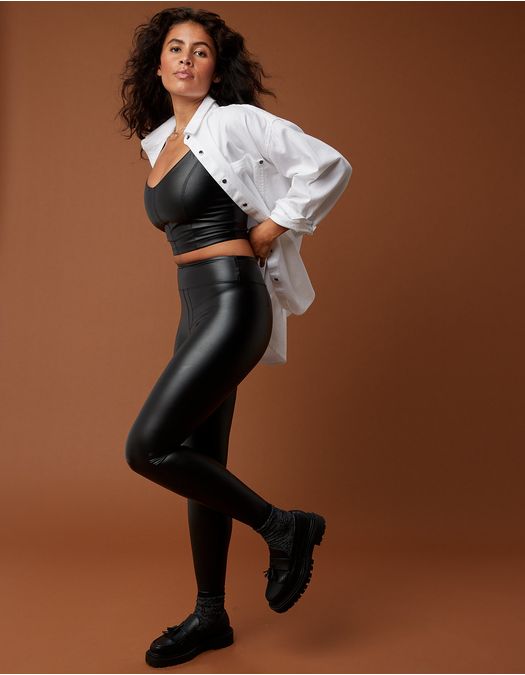 Legging Offline by Aerie real con malla de piel sintética