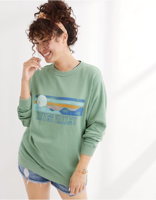 Suéter Aerie The Sweat Everyday de cuello redondo