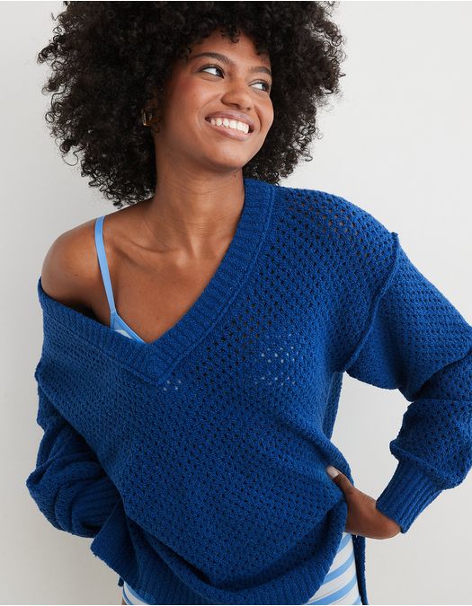 Suéter Ae Oversized cuello V