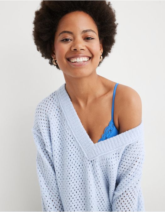 Suéter Ae Oversized cuello V