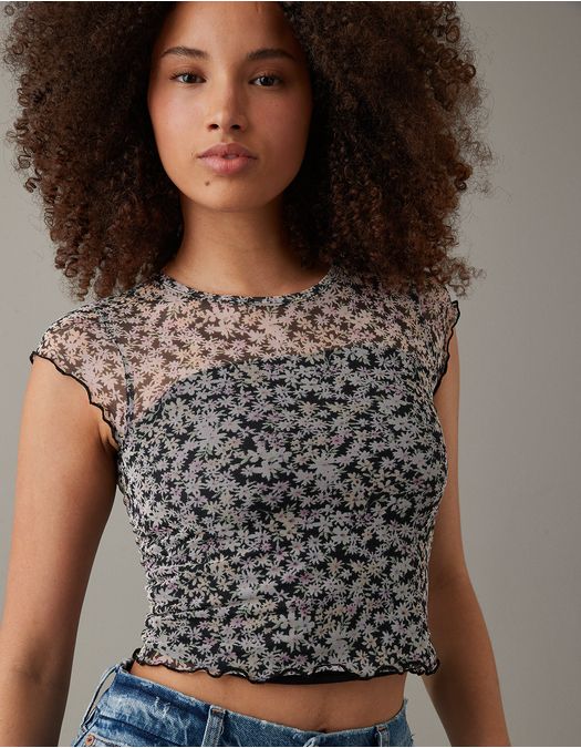 Camiseta Ae de malla Mini