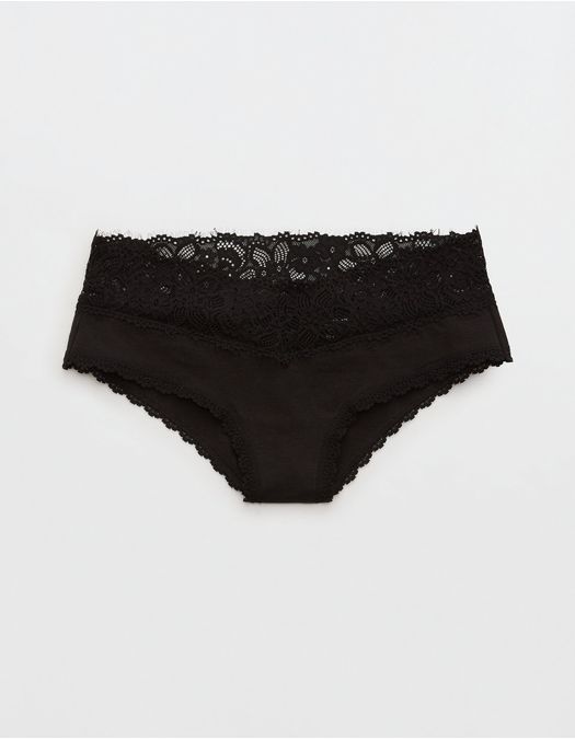Undies Aerie en algodón con encaje deshilado