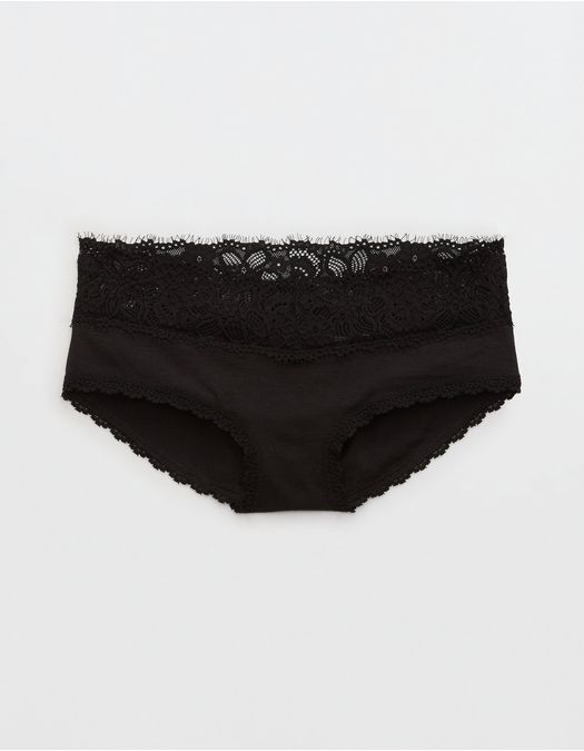 Undies Aerie en algodón con encaje deshilado