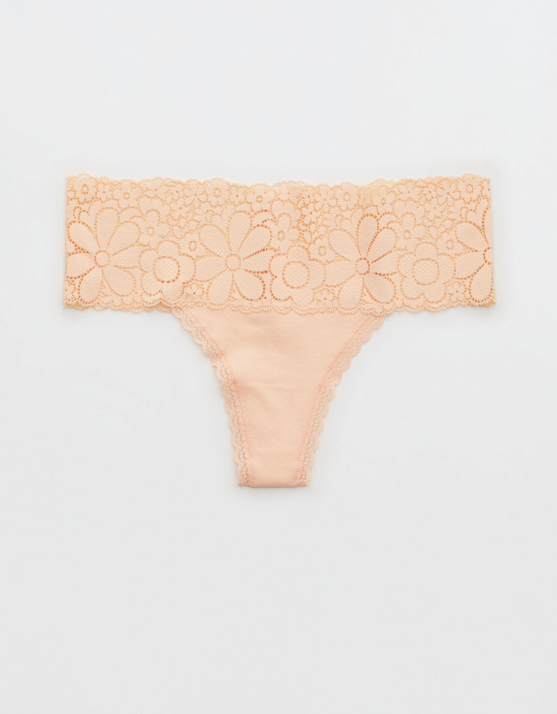 Undie Aerie Candy Lace Cotton Thong