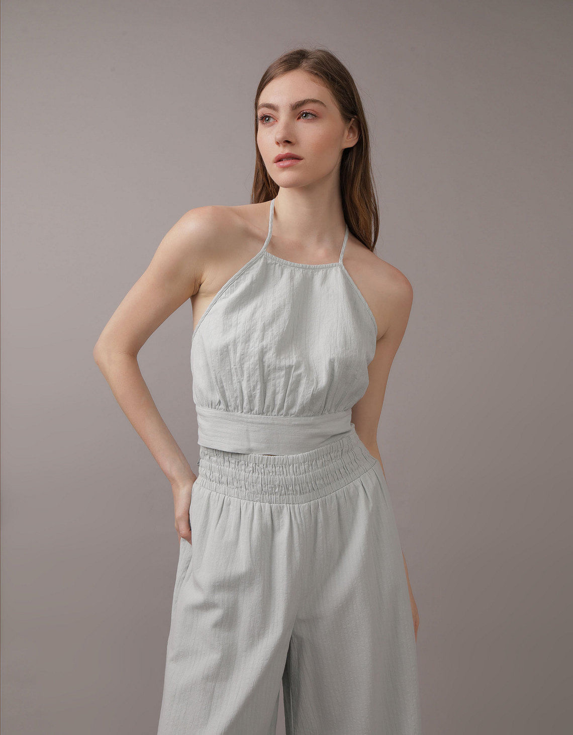 Top AE para atar en el cuello