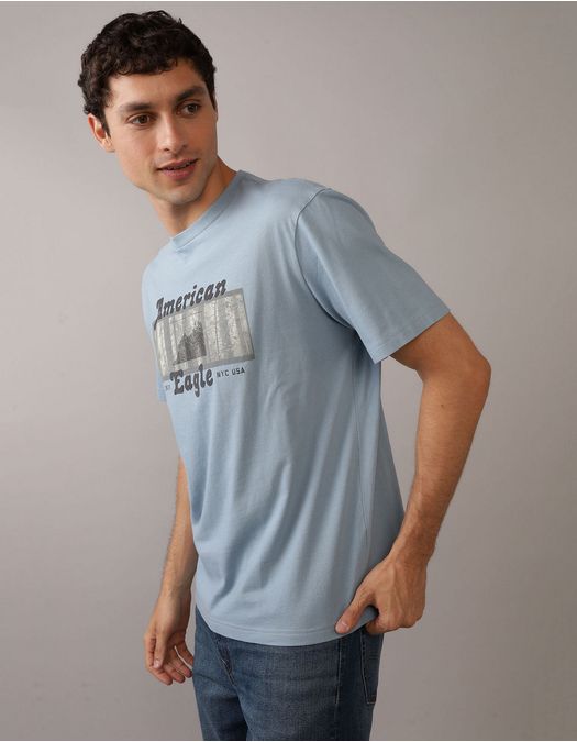 Camiseta con Gráfico Manga Corta Hombre AE