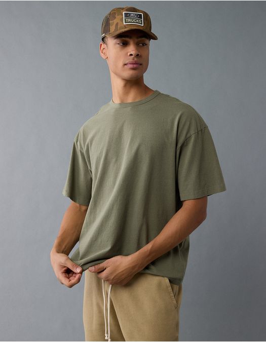 Camiseta de mezcla de lino Ae Boxy
