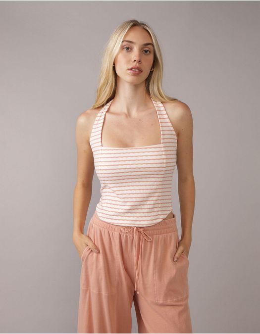 Top de tirantes estilo corsé