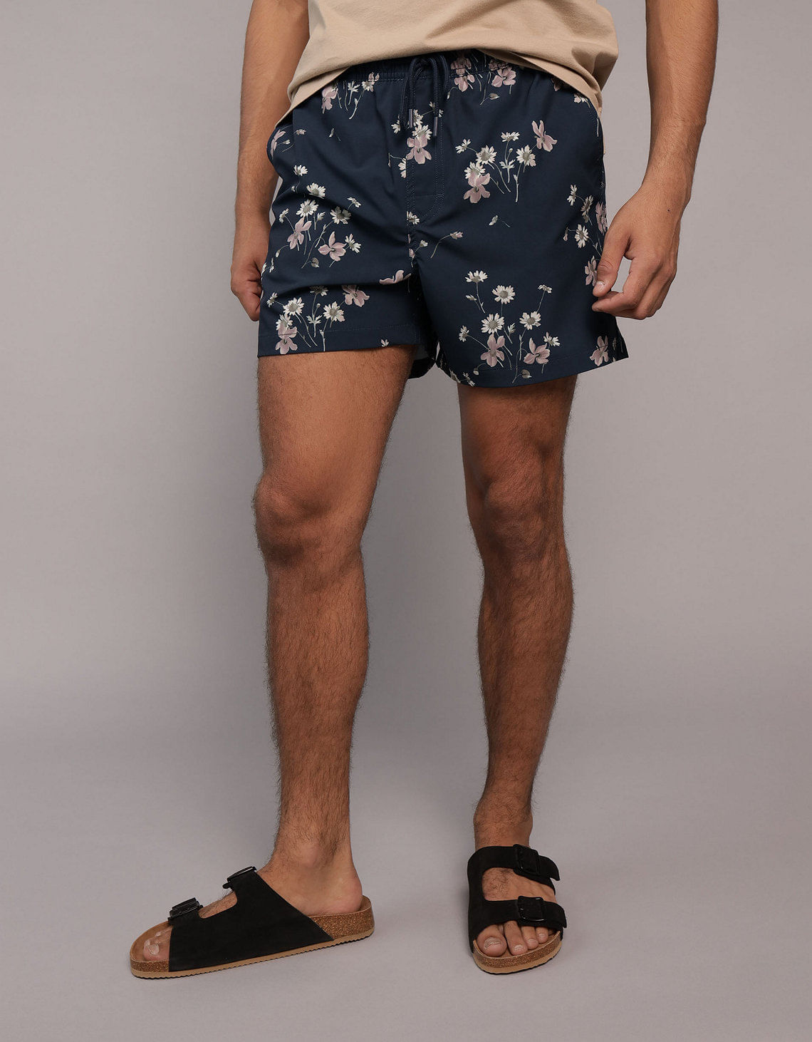 Pantaloneta de baño con estampado de hombre AE