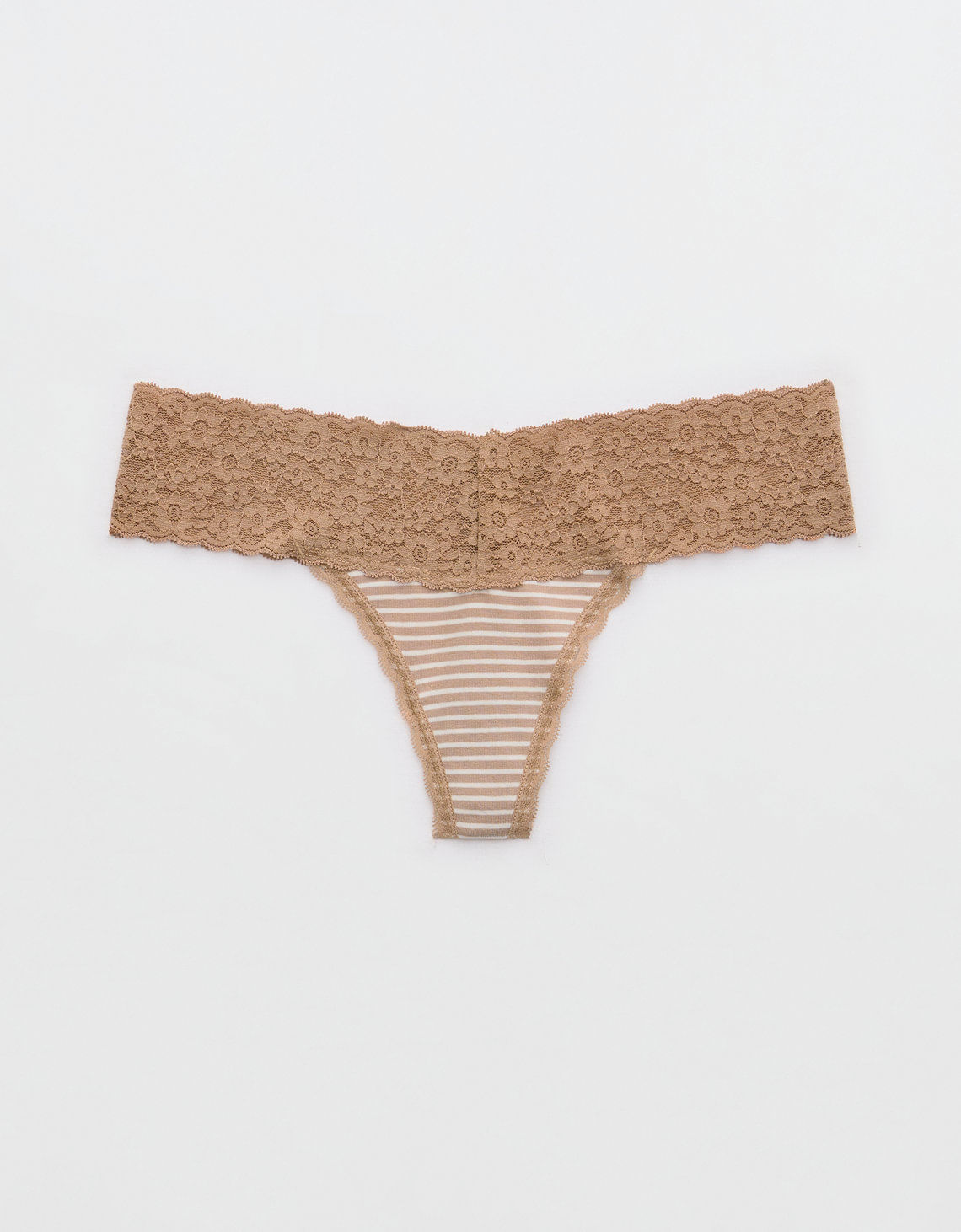 Tanga Aerie en algodón con detalles en encaje