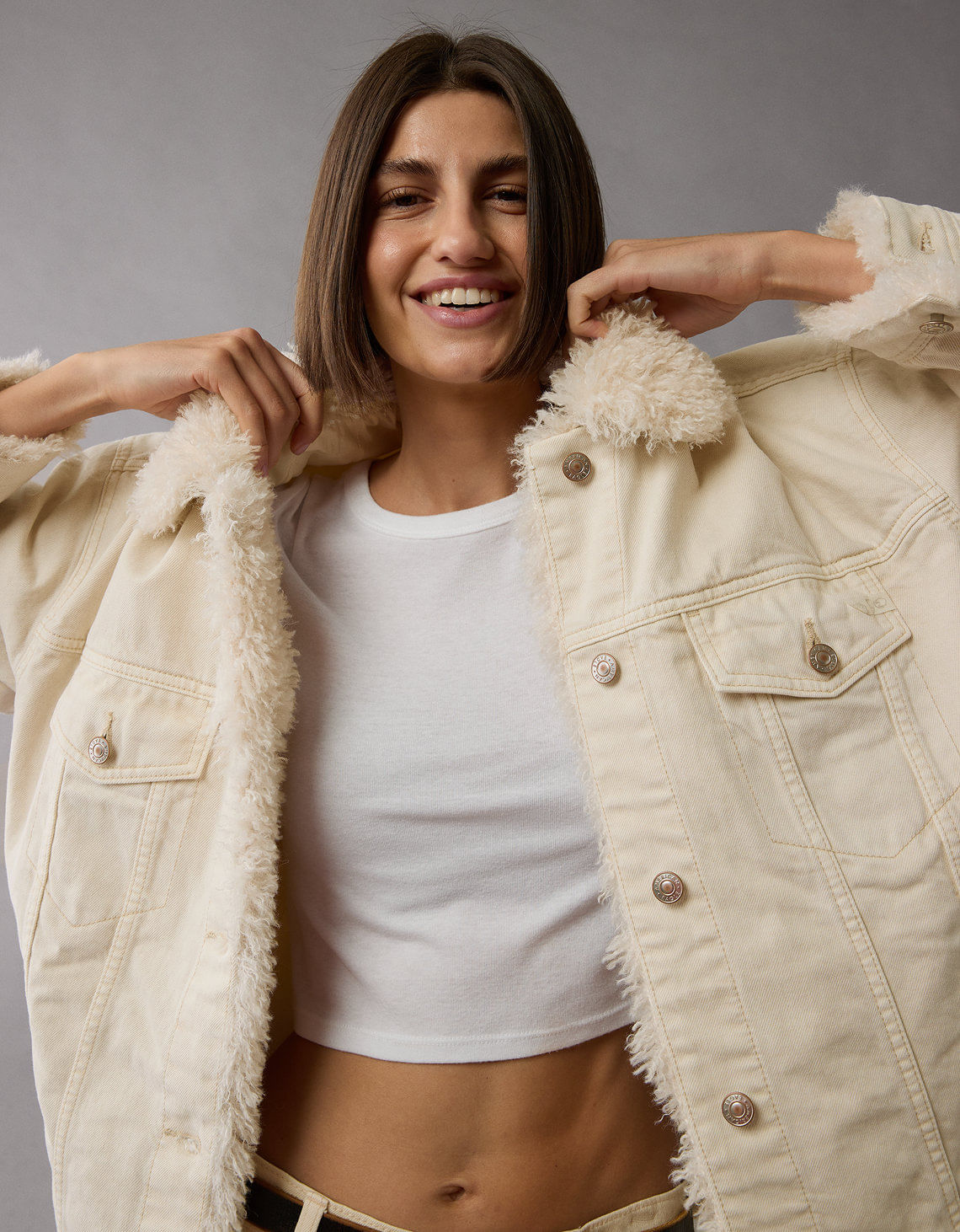 Chaqueta en denim de mujer AE